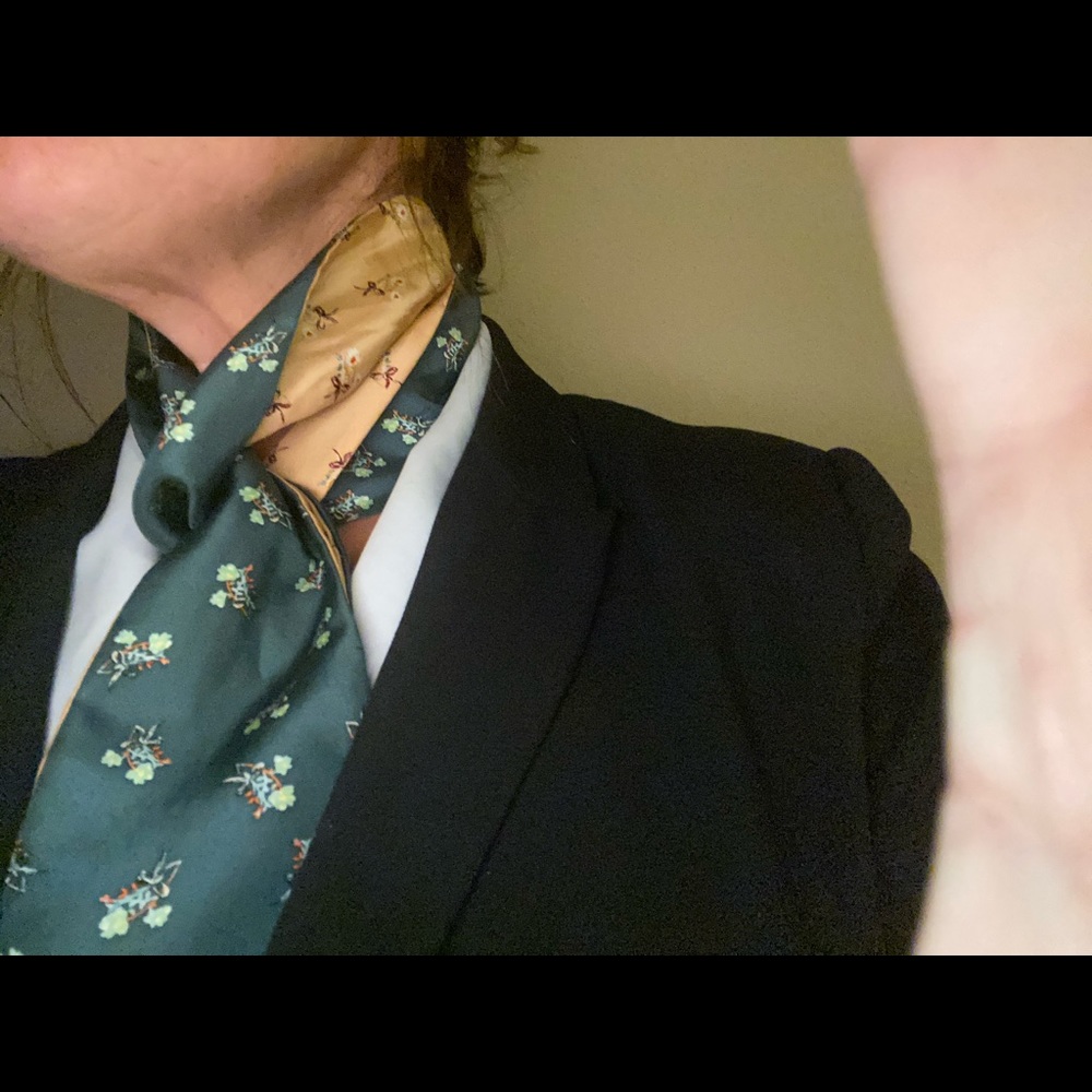 COACH FLORAL BOW SKINY SCARF - WOMEN'S DENIM/BEECH